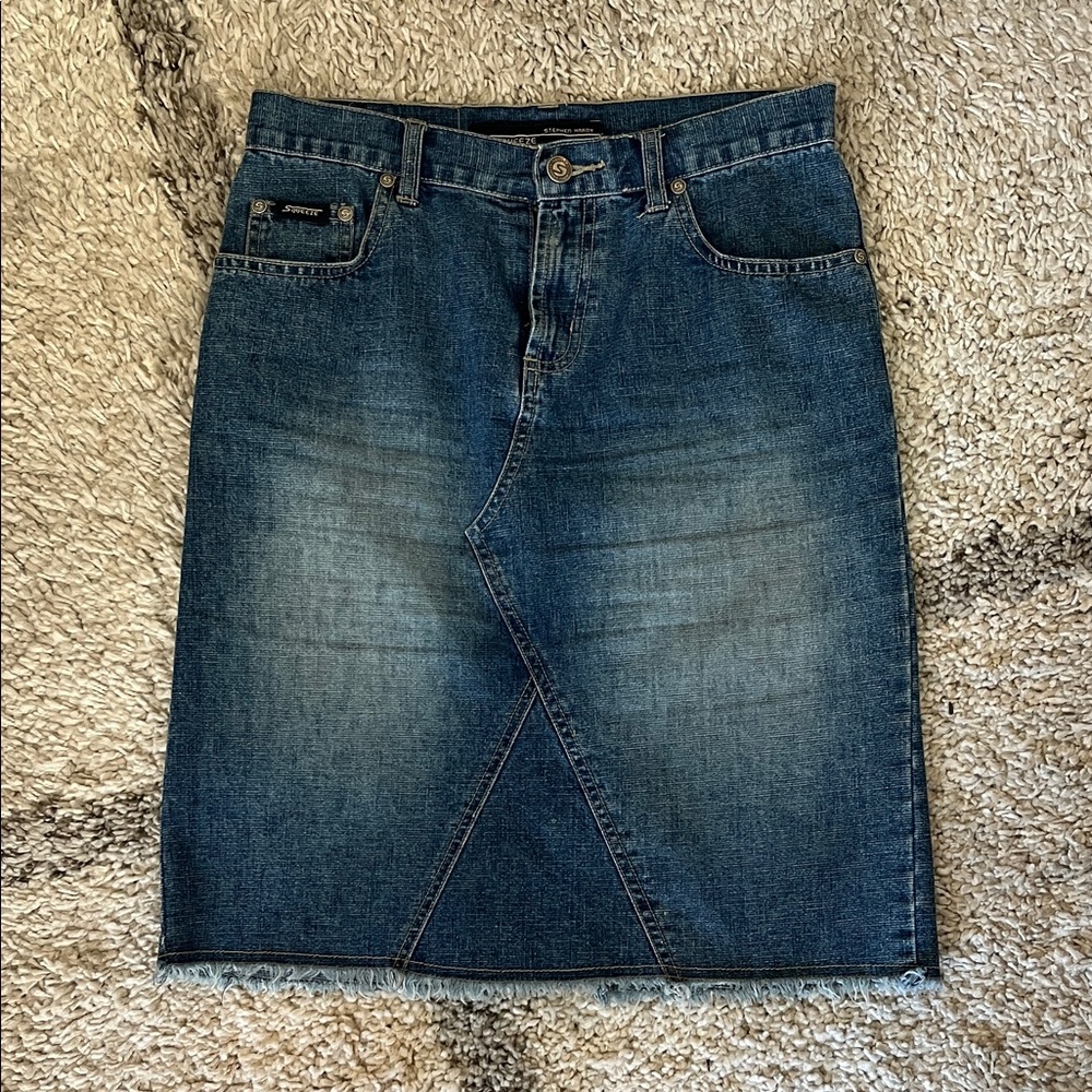 Squeeze by Stephen Hardy Blue Denim Skirt